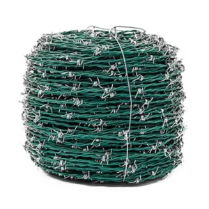 Alambre de puas galvanizado con forro de PVC