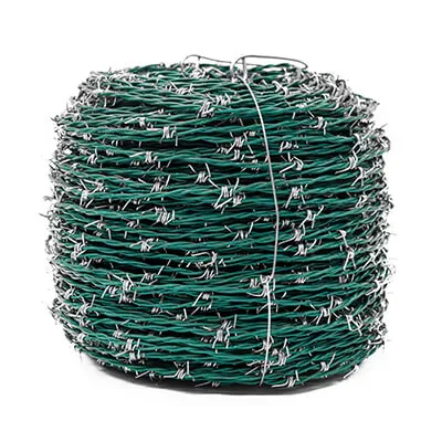 Alambre de puas galvanizado con forro de PVC